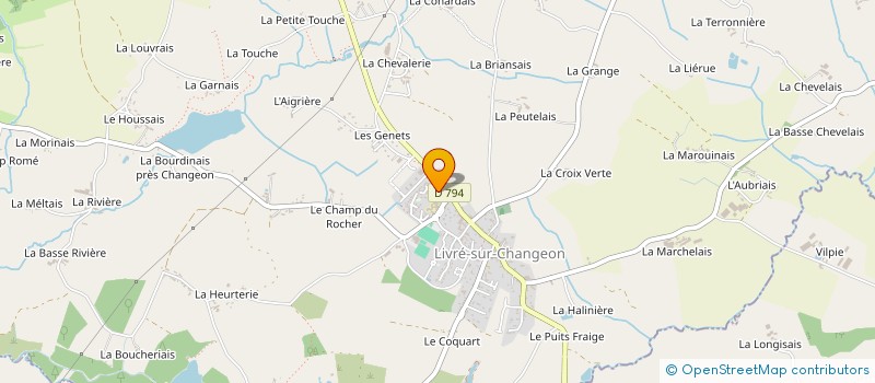 localisation de l'entreprise PHARMACIE DU COURTIL  LIVRE-SUR-CHANGEON