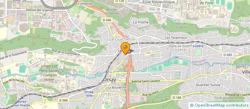 localisation de l'entreprise PHARMACIE DU GUICHET à ORSAY