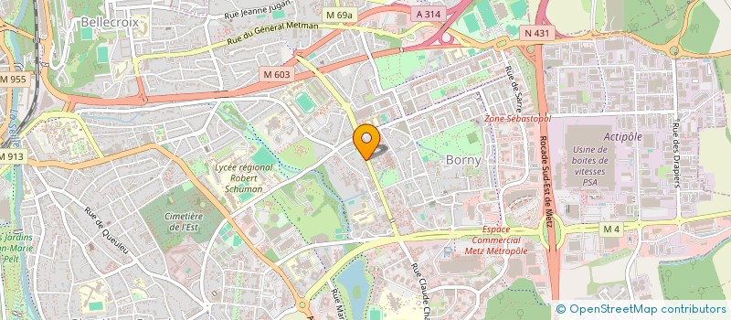 localisation de l'entreprise PHARMACIE DU HAUT DE BLEMONT  METZ