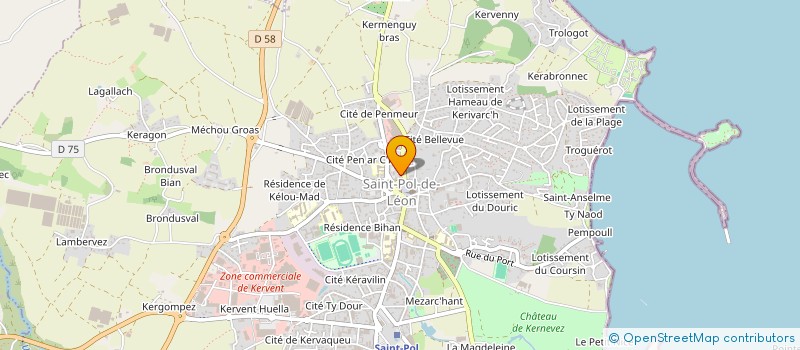 localisation de l'entreprise PHARMACIE DU LEON  SAINT-POL-DE-LEON