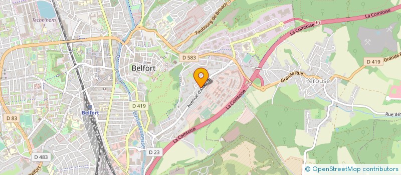 localisation de l'entreprise PHARMACIE DU LION à BELFORT