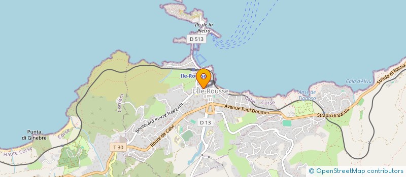 localisation de l'entreprise PHARMACIE DU MARCHE à L'ILE ROUSSE