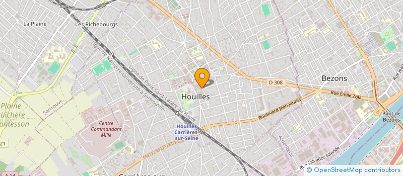 localisation de l'entreprise PHARMACIE DU MARCHE  HOUILLES