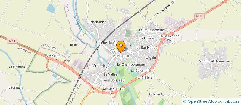 localisation de l'entreprise PHARMACIE DU MIGNON  MAUZE-SUR-LE-MIGNON