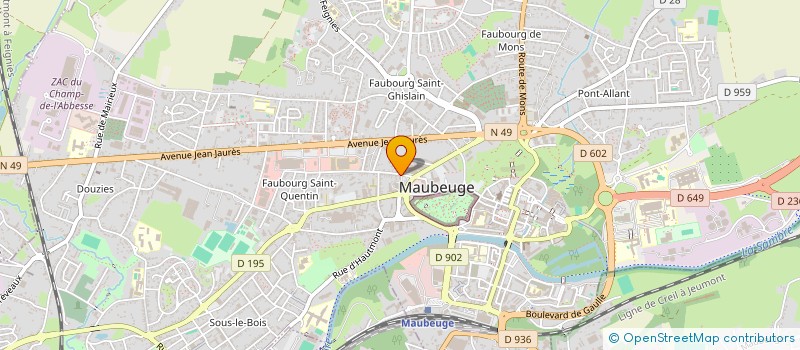 localisation de l'entreprise PHARMACIE DU MOULIN  MAUBEUGE