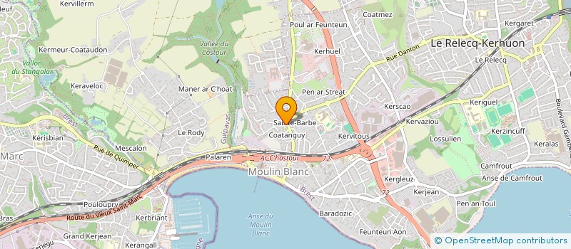 localisation de l'entreprise PHARMACIE DU MOULIN BLANC  LE RELECQ-KERHUON