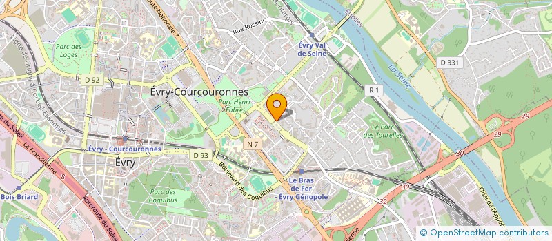 localisation de l'entreprise PHARMACIE DU PARC AUX LIEVRES à EVRY-COURCOURONNES