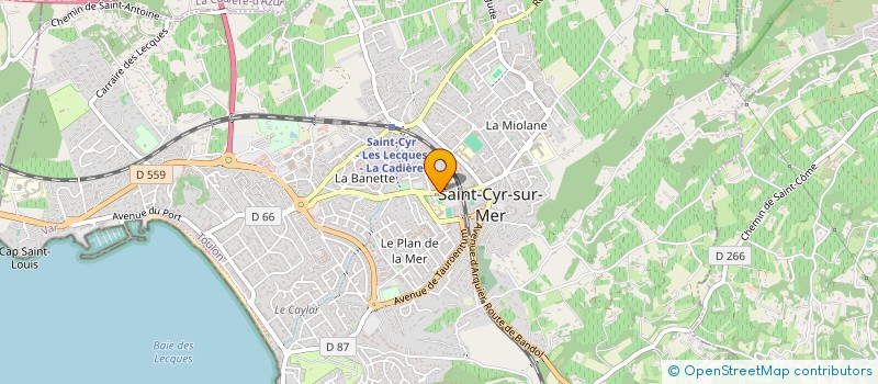 localisation de l'entreprise PHARMACIE DU PAS DE GRAINE  SAINT-CYR-SUR-MER