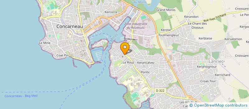 localisation de l'entreprise PHARMACIE DU PASSAGE - FRANCOISE RICHARD QUENEHERVE à CONCARNEAU