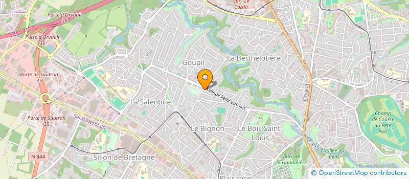 localisation de l'entreprise PHARMACIE DU PETIT CHANTILLY à ORVAULT