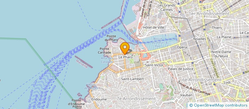 localisation de l'entreprise PHARMACIE DU PHARO à MARSEILLE