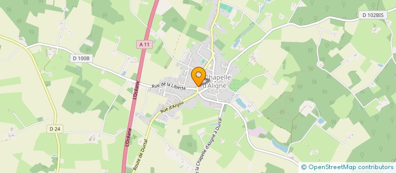 localisation de l'entreprise PHARMACIE DU POIRIER ROUGE  LA CHAPELLE-D'ALIGNE