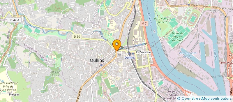 localisation de l'entreprise PHARMACIE DU PONT D'OULLINS à OULLINS-PIERRE-BENITE
