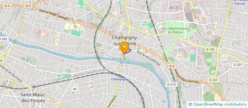 localisation de l'entreprise PHARMACIE DU PONT DE CHAMPIGNY à CHAMPIGNY-SUR-MARNE