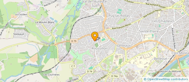 localisation de l'entreprise PHARMACIE DU PONT SAINT MARTIAL à LIMOGES