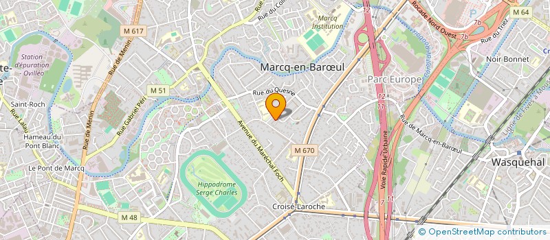 localisation de l'entreprise PHARMACIE DU QUESNE à MARCQ-EN-BARŒUL