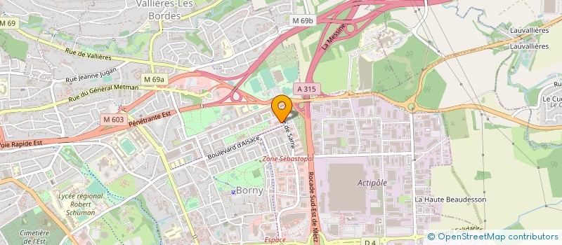 localisation de l'entreprise PHARMACIE DU SUD EST  METZ