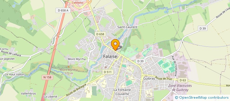 localisation de l'entreprise PHARMACIE DU VAL D'ANTE à FALAISE