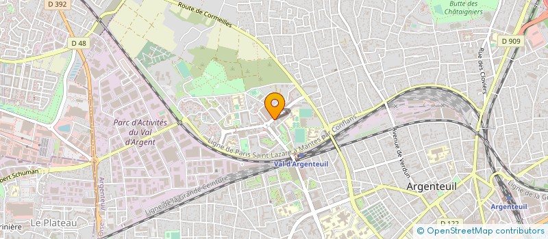 localisation de l'entreprise PHARMACIE DU VAL D'ARGENT à ARGENTEUIL