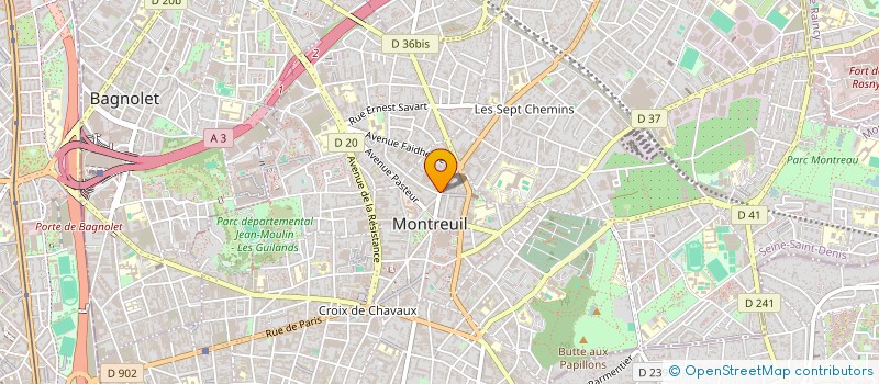 localisation de l'entreprise PHARMACIE DU VIEUX MONTREUIL à MONTREUIL