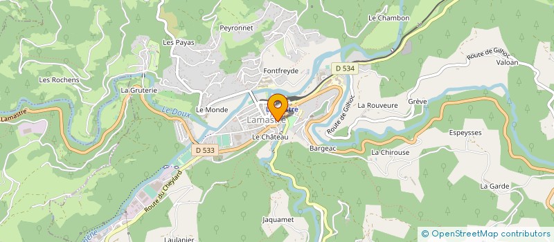 localisation de l'entreprise PHARMACIE DU VIVARAIS à LAMASTRE