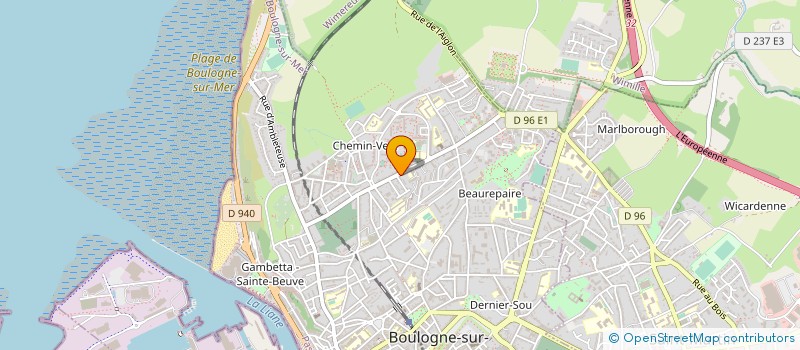 localisation de l'entreprise PHARMACIE DUBO à BOULOGNE-SUR-MER