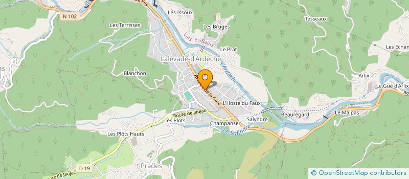 localisation de l'entreprise PHARMACIE DUMAS à LALEVADE-D'ARDECHE