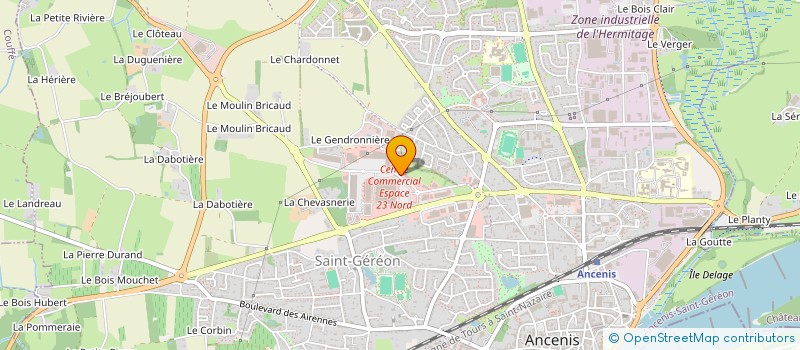 localisation de l'entreprise PHARMACIE ESPACE 23 à ANCENIS-SAINT-GEREON