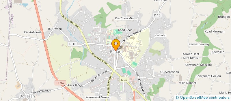 localisation de l'entreprise PHARMACIE EVEN-LE BELLEC  BEGARD