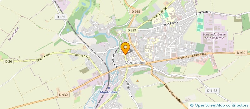 localisation de l'entreprise PHARMACIE FAUQUET  MONTDIDIER