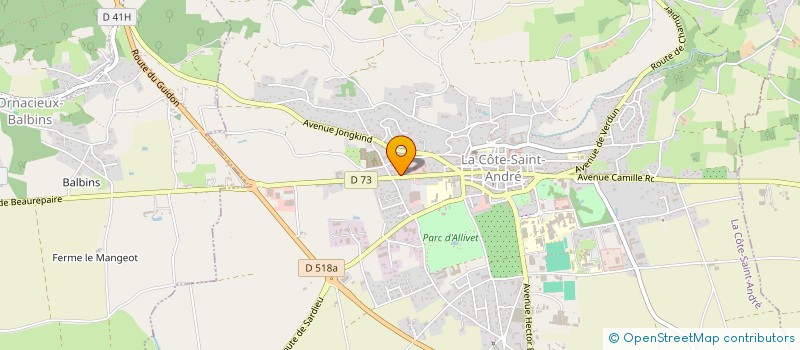 localisation de l'entreprise PHARMACIE FAVARIO  LA COTE-SAINT-ANDRE