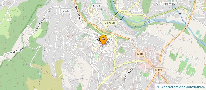 localisation de l'entreprise PHARMACIE GAMBETTA  AUBENAS