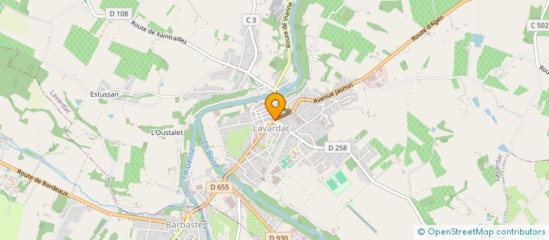 localisation de l'entreprise PHARMACIE GARREAU  LAVARDAC