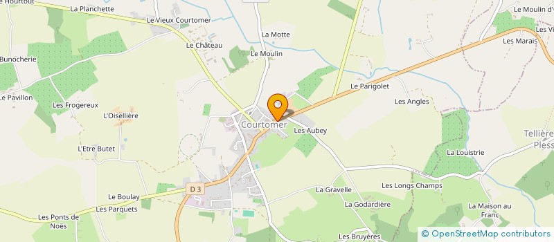 localisation de l'entreprise PHARMACIE GILLET à COURTOMER