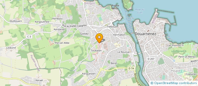 localisation de l'entreprise PHARMACIE GUILLAUME ROGER à DOUARNENEZ