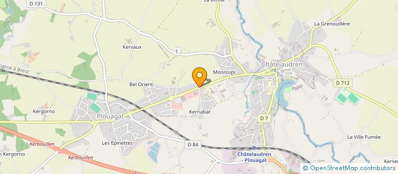 localisation de l'entreprise PHARMACIE HELARY  CHATELAUDREN-PLOUAGAT