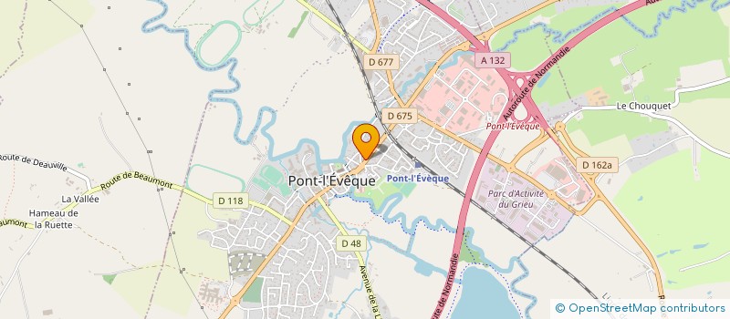 localisation de l'entreprise PHARMACIE HERON  PONT L'EVEQUE