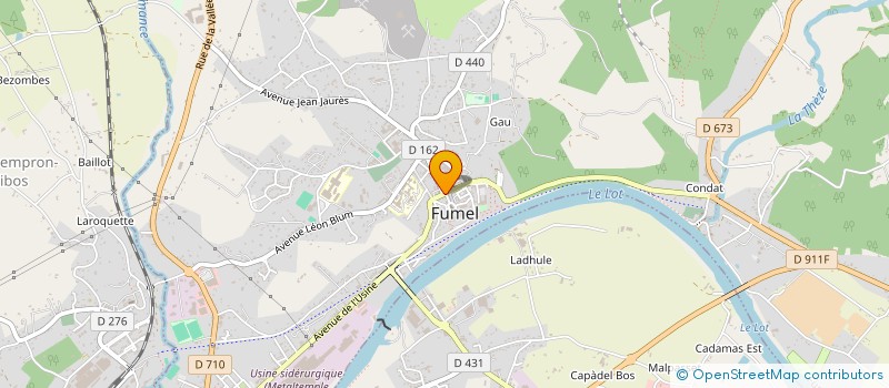 localisation de l'entreprise PHARMACIE HERVELEU-CROUZAT  FUMEL