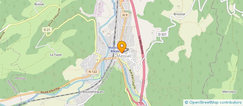 localisation de l'entreprise PHARMACIE HONORE à MASSIAC