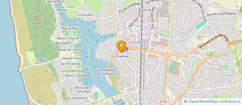 localisation de l'entreprise PHARMACIE HUBERT-PAUVERT à LES SABLES D'OLONNE