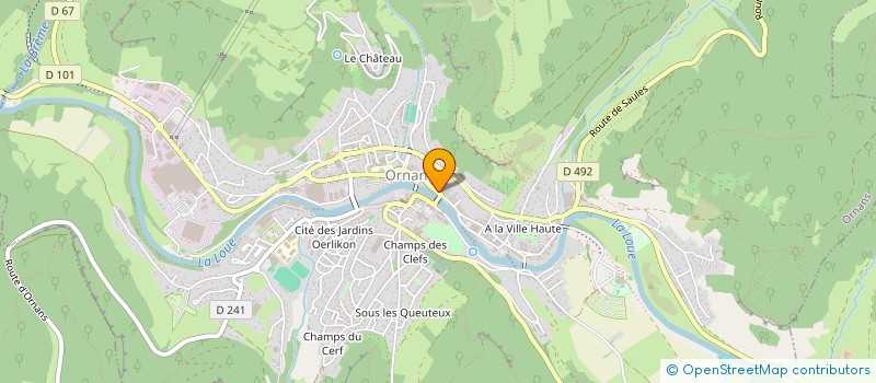 localisation de l'entreprise PHARMACIE HUMBERT-JEANDESBOZ à ORNANS