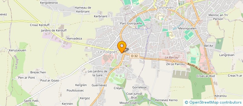 localisation de l'entreprise PHARMACIE ICARD  LE FOLGOET