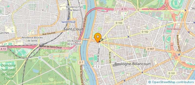 localisation de l'entreprise PHARMACIE J. DE SONGNIS B. ACCART à BOULOGNE-BILLANCOURT