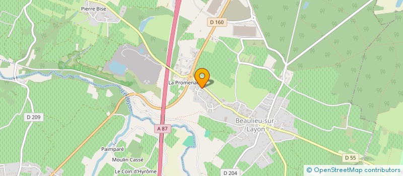 localisation de l'entreprise PHARMACIE JANVIER  BEAULIEU-SUR-LAYON