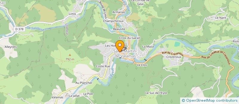 localisation de l'entreprise PHARMACIE JOUBERT AMANDINE  SAINT-MARTIN-DE-VALAMAS