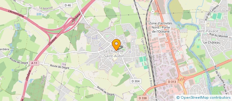 localisation de l'entreprise PHARMACIE KEROB  LA CHAPELLE-SAINT-AUBIN