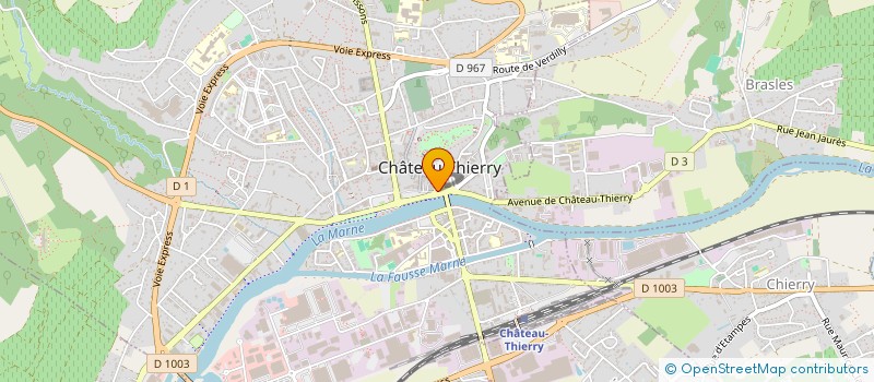 localisation de l'entreprise PHARMACIE LA FONTAINE à CHATEAU-THIERRY