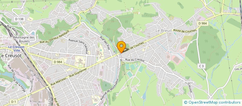 localisation de l'entreprise PHARMACIE LAGOUTTE  LE BREUIL