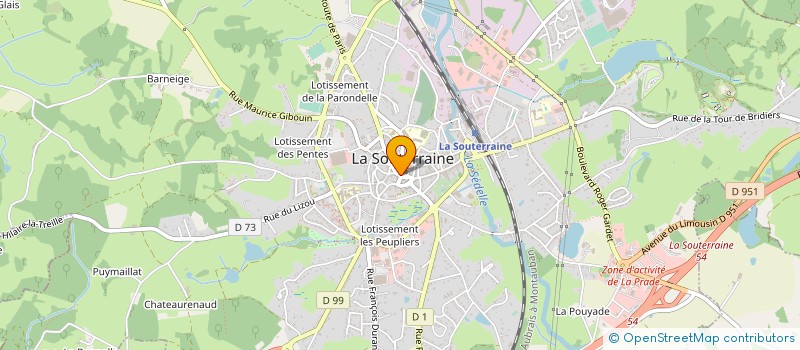 localisation de l'entreprise PHARMACIE LAMARE à LA SOUTERRAINE