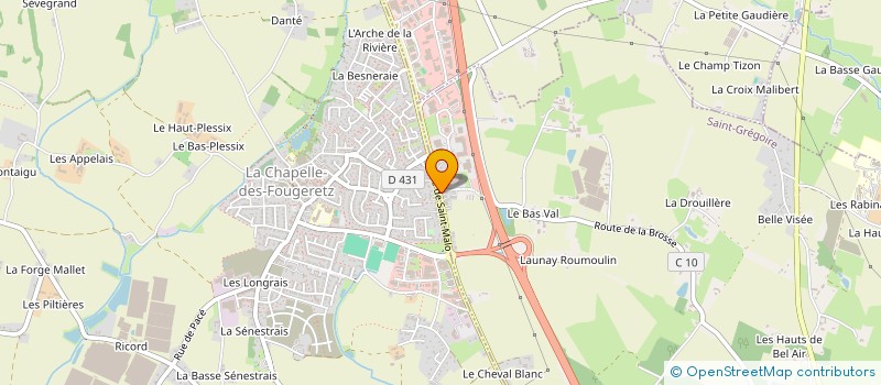 localisation de l'entreprise PHARMACIE LAUDRIN-ROBINE  SAINT-GREGOIRE